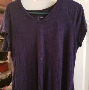 Apt 9 short sleeve top Purple/Black size XL